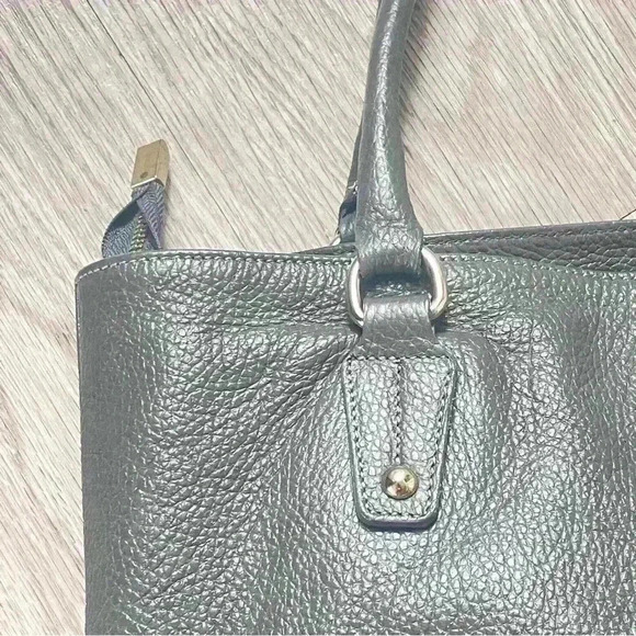 VERA PELLE GREY  PEBBLED LEATHER JUMBO BAG SHOULDER BAG - Picture 3 of 16